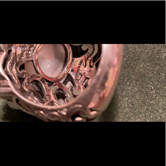 925 Sterling Silver 14 kt Gold Pearl Ring size 6 - Picture 8 of 9